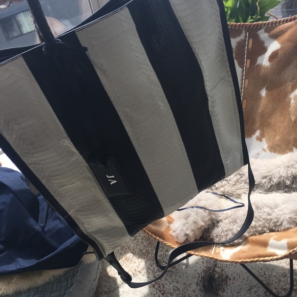 Hayward striped python handbag - Picture 7 of 8